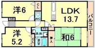 エスポワール園田の間取り画像