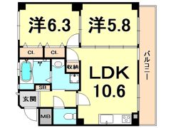 SEMPRE VITA 南甲子園の間取り画像