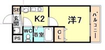 グランデ・アステール芦屋の間取り画像