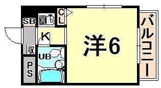 猪名寺パークマンション1の間取り画像