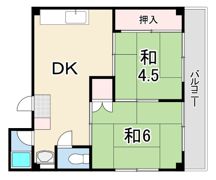 城山コーポラスの間取り画像