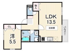 スクエア六甲の間取り画像