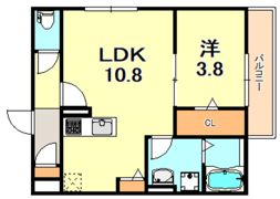 クローバー富士1号館の間取り画像