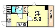 プリオール三宮の間取り画像