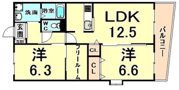 アビタシオンデュプルミエの間取り画像