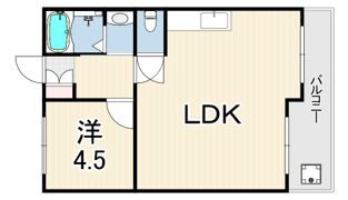 ハイツユソーキの間取り画像