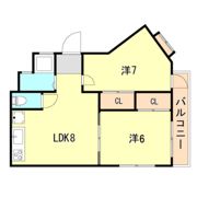 フォーシーズンズ旗塚の間取り画像