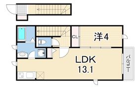 TRINITY DUO 塚口1の間取り画像