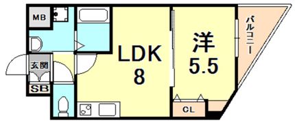 アメニティコート夙川の間取り画像