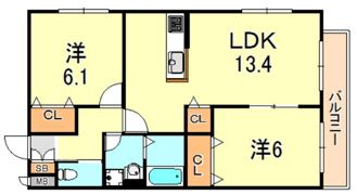 へーベルマンション大久保2の間取り画像
