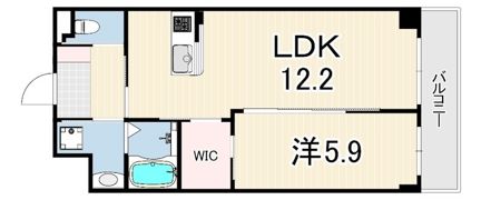 レアグランツ東難波 1の間取り画像