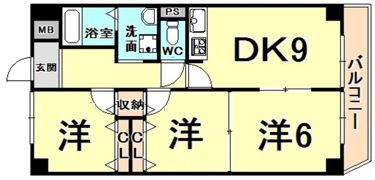 パピオツインタワーの間取り画像