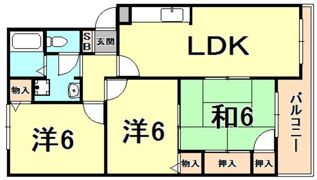 フローラル夙川の間取り画像