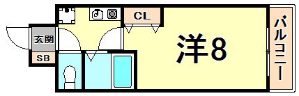 M’STYLE武庫之荘ヒカルビルの間取り画像