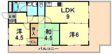 コスモ甲南町PARTI2の間取り画像