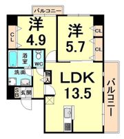 CRYSTA荒牧の間取り画像