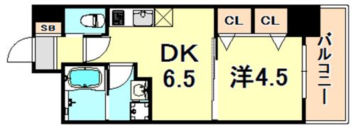 エステムコート三宮駅前2アデシオンの間取り画像