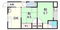 コーポ立花の間取り画像