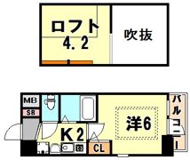 エステムコート三宮駅前ラ・ドゥーの間取り画像