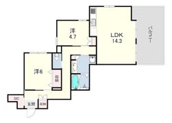 LALABREZZA芦屋翠ヶ丘の間取り画像