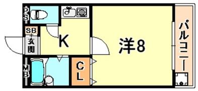 ミストラル摩耶の間取り画像