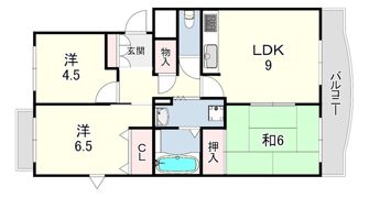 シャトラン高月の間取り画像