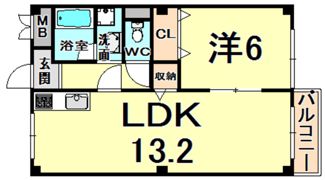 若菱ハイツの間取り画像