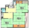 渦が森コーポ4号館の間取り画像
