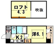エステムコート三宮駅前ラ・ドゥーの間取り画像