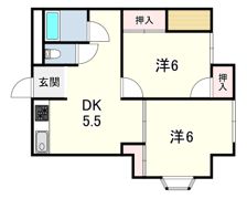 ピオーネ西難波の間取り画像