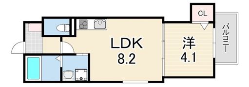 シーサイドヒル西新町の間取り画像