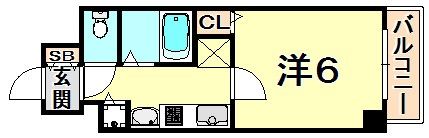 プレサンス三ノ宮駅前プライムタイムの間取り画像