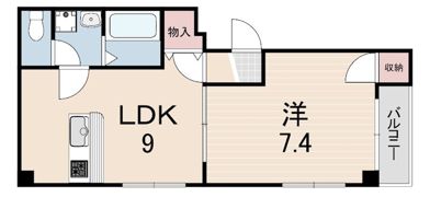 コムディッソテノール武庫之荘の間取り画像