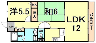 グランドゥール武庫之荘2の間取り画像