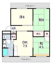小中島団地3号棟の間取り画像