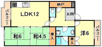 ハピネスの間取り画像