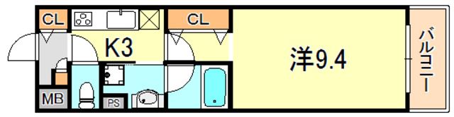 ヴィラージュ魚住の間取り画像
