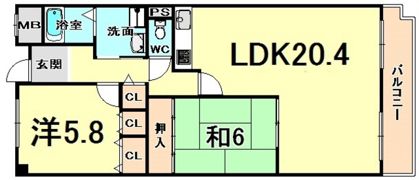 フレシア西宮の間取り画像