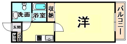 コータース武庫之荘の間取り画像