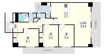 パームスクェアジェームス山の間取り画像