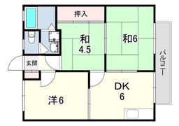 ハイツタケナカB棟の間取り画像