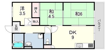 リアルティ大久保駅前の間取り画像