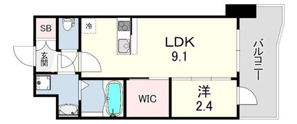 セレニテ神戸駅前アリエの間取り画像
