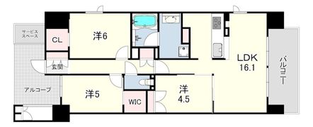 ジオ明石本町の間取り画像