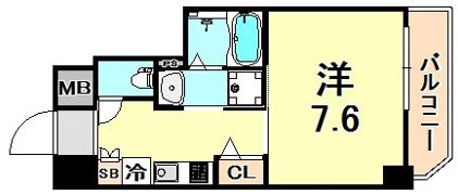 レジデンス三宮東グルーブの間取り画像
