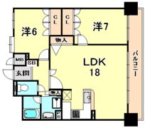 リーガル神戸下山手の間取り画像