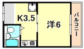 ヴィラ福原の間取り画像