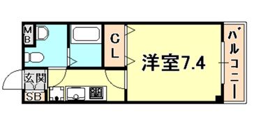 エントラール石屋川の間取り画像