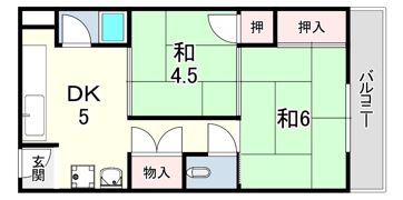 ヴィラ東伊丹の間取り画像