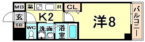 シティフラット尼崎の間取り画像